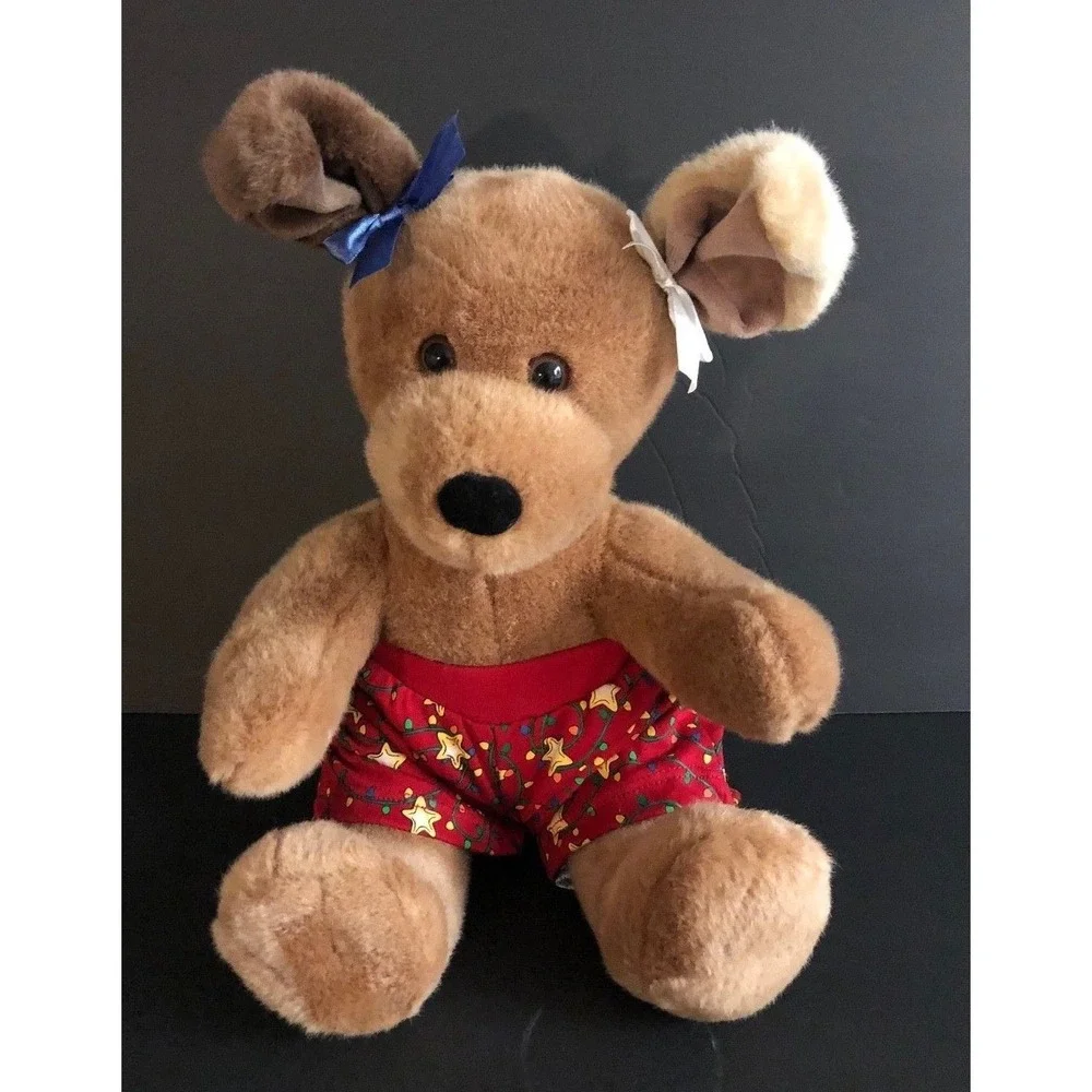 Build a Bear Dog Plush Puppy Christmas Shorts Bows Floppy Ears 14